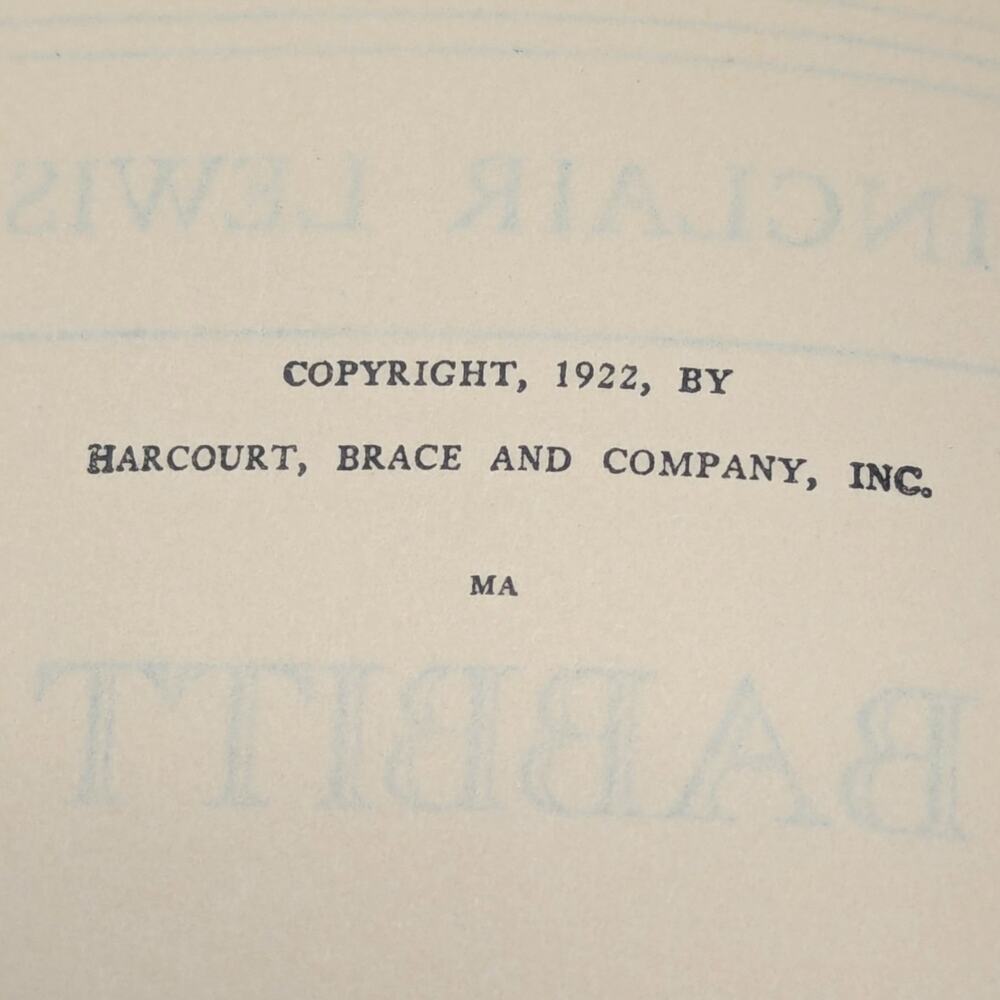 Vintage Sinclair Lewis Babbitt P. F. Collier Hardcover Book - Picture 4 of 7